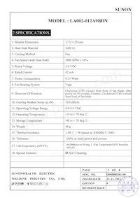 LA002-012A9BDN 데이터 시트 페이지 4