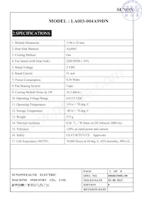 LA003-004A99DN Datasheet Pagina 4