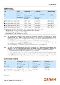 LCW G6SP-CBEB-4O9Q-Z Datasheet Page 2