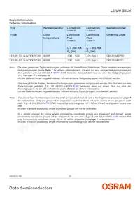 LE UW S2LN-NYPX-5E8G-K Datasheet Page 2