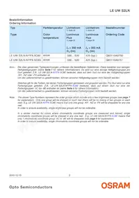 LE UW S2LN-NYPX-5E8G-K Datasheet Pagina 2