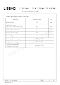 LTL-4211NHBP Datasheet Page 2