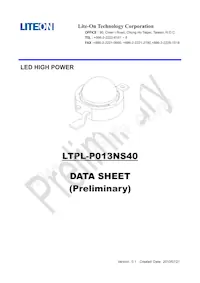 LTPL-P013NS40 데이터 시트 표지