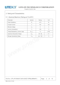 LTPL-P013WS57 Datasheet Page 2