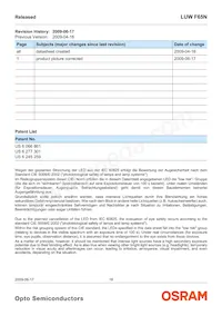 LUW F65N-KYMX-5P7R-Z Datasheet Pagina 18