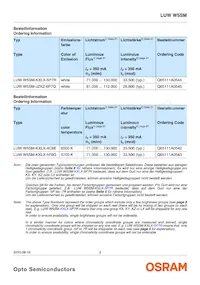 LUW W5SM-JZKZ-6P7Q-0-350-R18-Z Datasheet Page 2