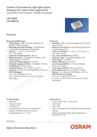 LW C9EN-F0GB-58-Z Datasheet Copertura