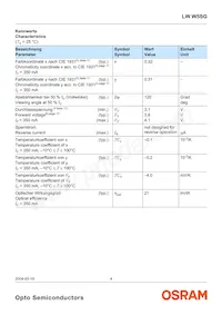 LW W5SG-GYHY-5K8L-Z Datasheet Page 4