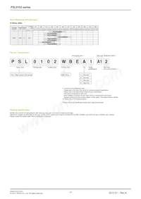 PSL0102WBFB1 Datasheet Pagina 3