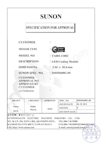 TA001-11002數據表 封面