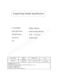 TA004-10003 Datasheet Cover