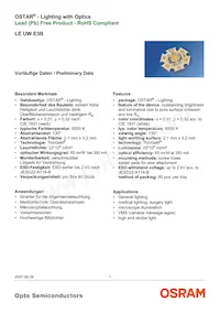 LE UW E3B-PZQZ-4C8F Datasheet Cover