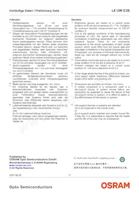 LE UW E3B-PZQZ-4C8F Datasheet Pagina 17