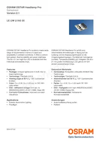 LE UW U1A5 05-5Q6QEBXD68-T10-HE Datasheet Copertura