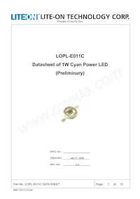 LOPL-E011CA Datasheet Cover