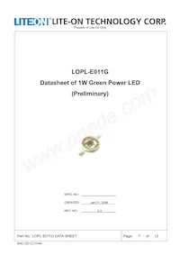 LOPL-E011GA Datasheet Cover