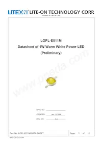 LOPL-E011MA數據表 封面