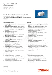 LT Y87S-P1Q2-35 Datenblatt Cover