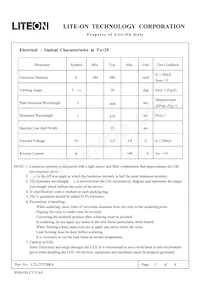 LTL2T3TBK4 Datasheet Pagina 3