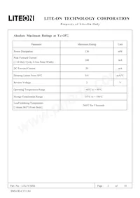 LTL5V3SSS Datasheet Page 2