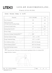 LTST-C190CBKT Datasheet Page 2