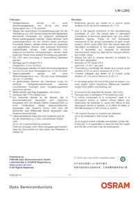 LW L28G-R2S2-3K6L-1-Z Datasheet Pagina 17