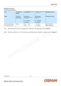 LW T676-N1P2-25-Z數據表 頁面 2