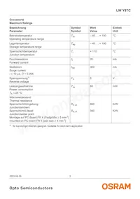 LW Y87C-T1U1-3C5D Datasheet Page 3