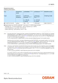 LY A675-S1U2-26-0-30-R33-Z 데이터 시트 페이지 2