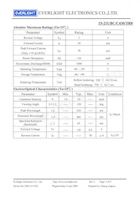 15-21UBC/C430/TR8 Datasheet Page 3
