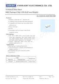 16-213SYGC/S530-E3/TR8 Datasheet Cover