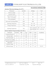 19-21SYGC/S530-E2/TR8 Datasheet Page 3