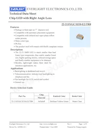 22-21SYGC/S530-E2/TR8 Datasheet Cover