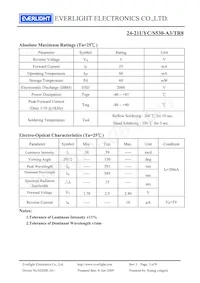 24-21UYC/S530-A3/TR8 Datasheet Page 3