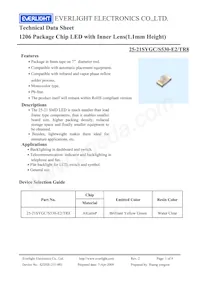 25-21SYGC/S530-E2/TR8 Datasheet Cover