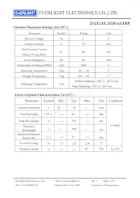 25-21UYC/S530-A3/TR8 Datasheet Page 3