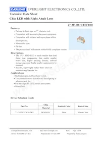 27-21UBC/C430/TR8 Datasheet Cover