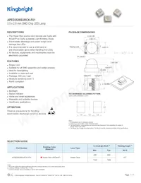 APED3528SURCK-F01 Datasheet Cover