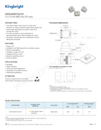 APED3528SYCK-F01 Datasheet Cover