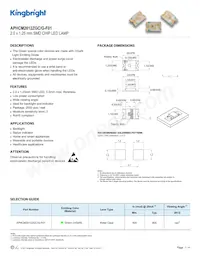 APHCM2012ZGC/G-F01 Datasheet Cover