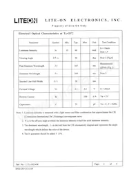 LTL-10234W Datasheet Pagina 3