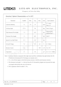 LTL-307ENF-D Datasheet Pagina 3
