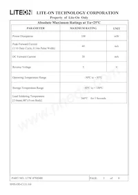 LTW-87HD4B Datasheet Pagina 2