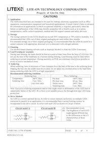 LTW-87HD4B Datasheet Pagina 8