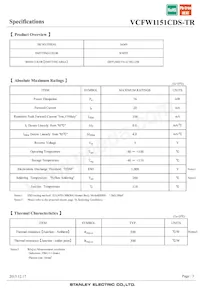 VCFW1151CDS-TR Datasheet Pagina 3