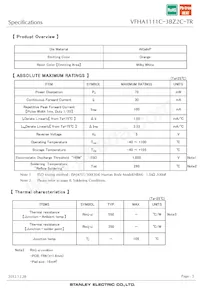 VFHA1111C-3BZ2C-TR Datasheet Page 3