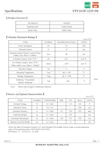 YPY1113F-1215-TR 데이터 시트 페이지 3