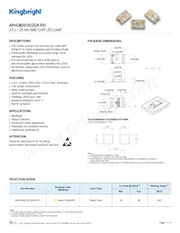 APHCM2012CGCK-F01 Datasheet Cover