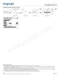 APHCM2012CGCK-F01 Datasheet Pagina 4