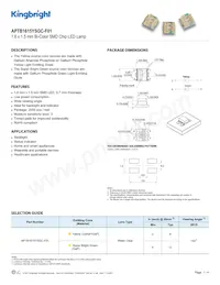 APTB1615YSGC-F01 Datasheet Cover